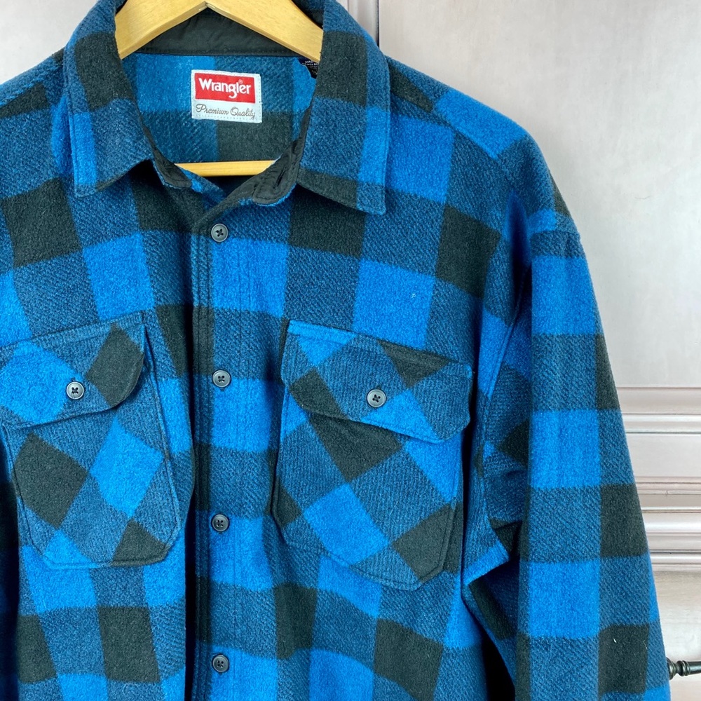 Wrangler Buffalo Plaid Fleece Flannel Shacket